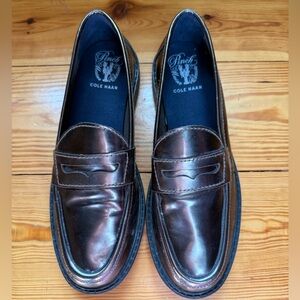 Cole Haan Brown  Metallic Loafers